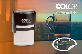 Овальная печать Colop Printer Oval 44, готовая к использованию.