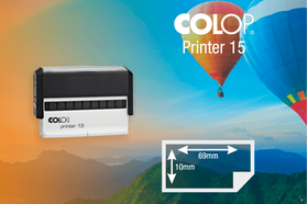 Zīmogs Colop Printer 15, gatavs lietošanai