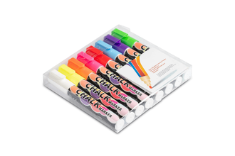 Set of 8 markers with liquid chalk